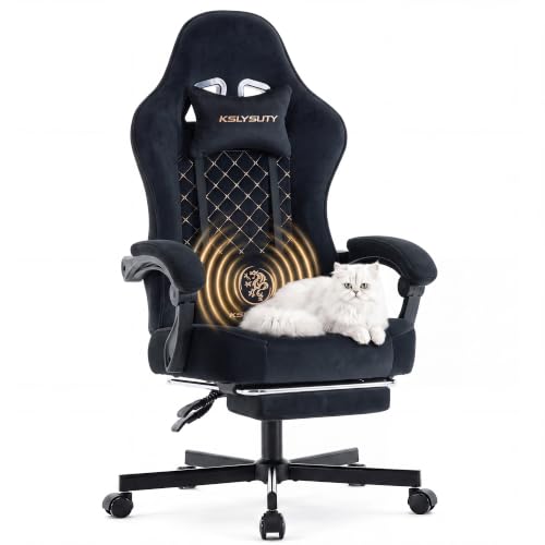Ergonomic Gaming Chair with Footrest and Lumbar Support