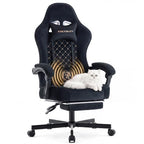 Ergonomic Gaming Chair with Footrest and Lumbar Support