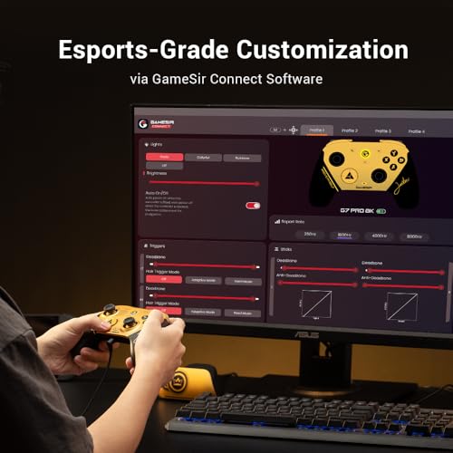 Wireless Gaming Controller with 8K TMR Sticks for PC