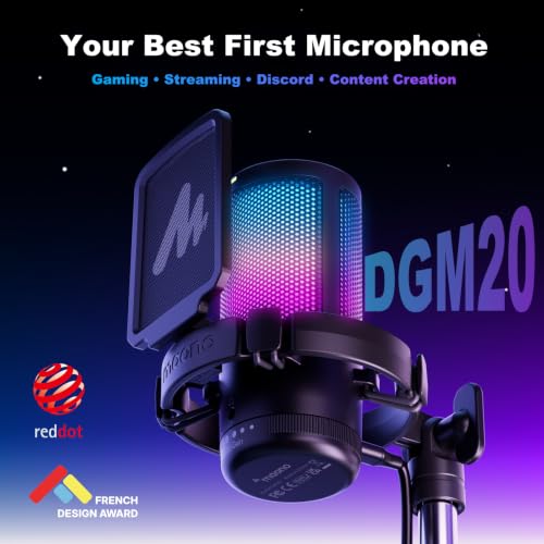 USB Gaming Microphone with Noise Cancellation and RGB