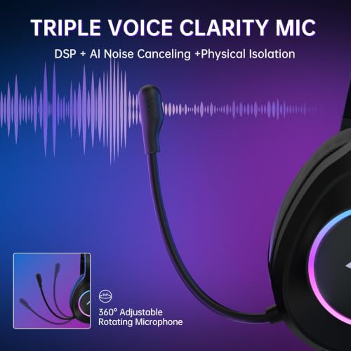 Wireless Gaming Headset for PS5 Switch and PC