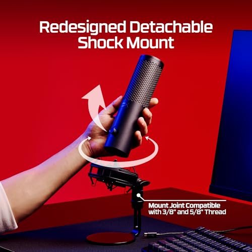 USB Gaming Microphone with RGB Lighting for Streaming