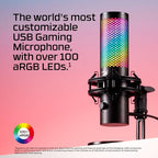 USB Gaming Microphone with RGB Lighting for Streaming