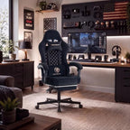 Ergonomic Gaming Chair with Footrest and Lumbar Support