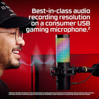 USB Gaming Microphone with RGB Lighting for Streaming