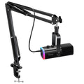 USB XLR Gaming Microphone with RGB and Boom Arm