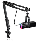 USB XLR Gaming Microphone with RGB and Boom Arm