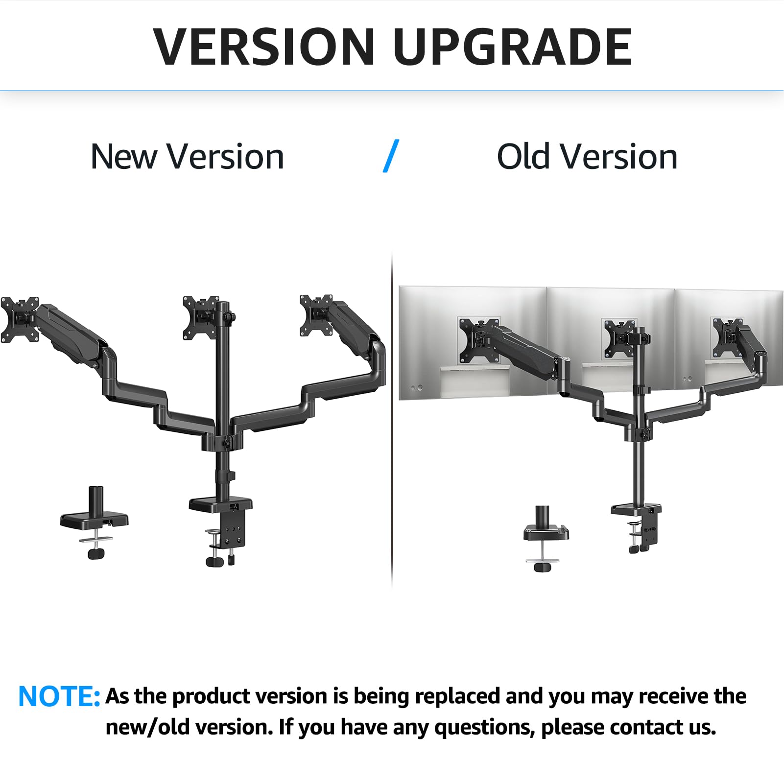 Triple Monitor Arm for 27 Inch Gaming Monitors