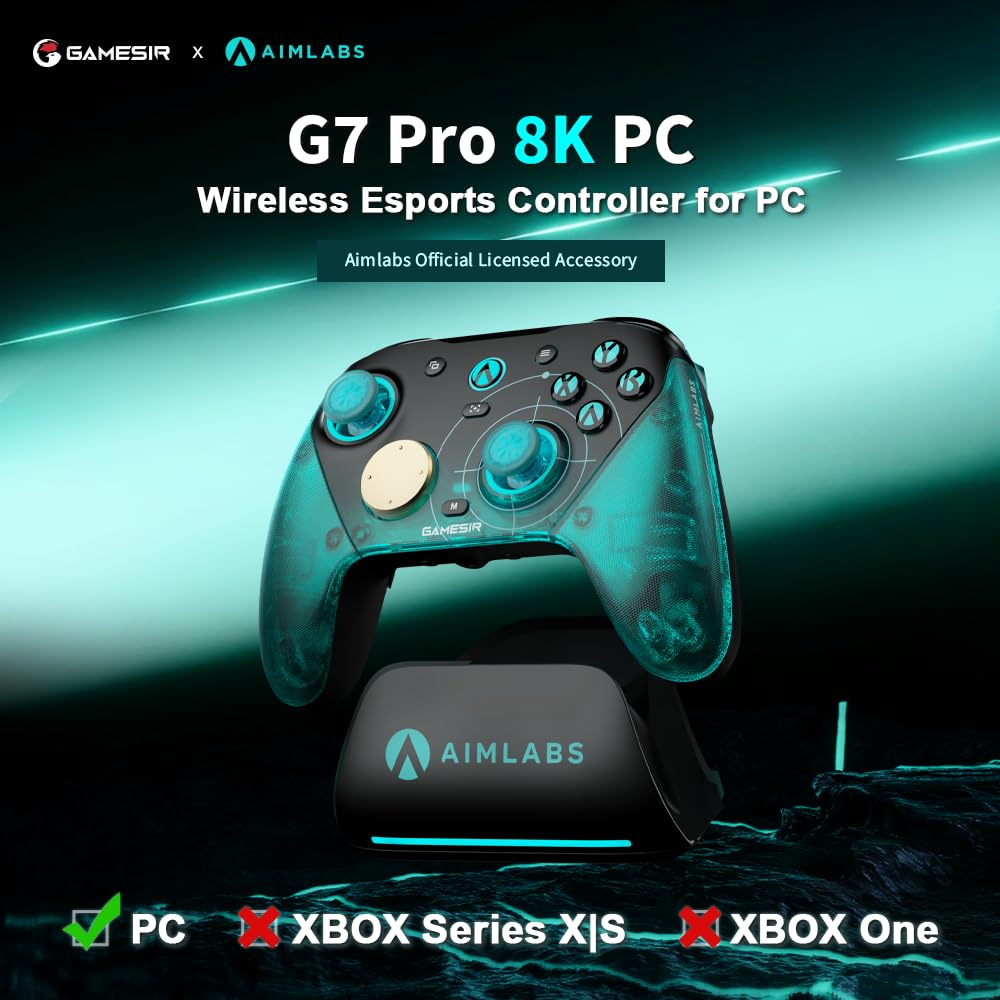Wireless Gaming Controller with 8K Polling for PC