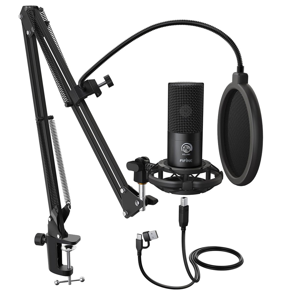 USB Condenser Gaming Microphone for Streaming and Recording
