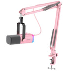 USB XLR Gaming Microphone with RGB and Boom Arm
