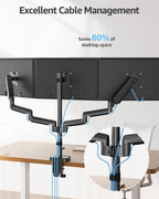 Triple Monitor Arm for 27 Inch Gaming Monitors