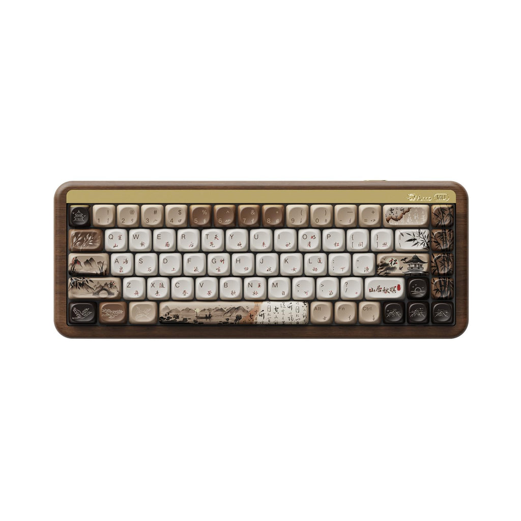 Wireless Mechanical Gaming Keyboard with Wood Frame