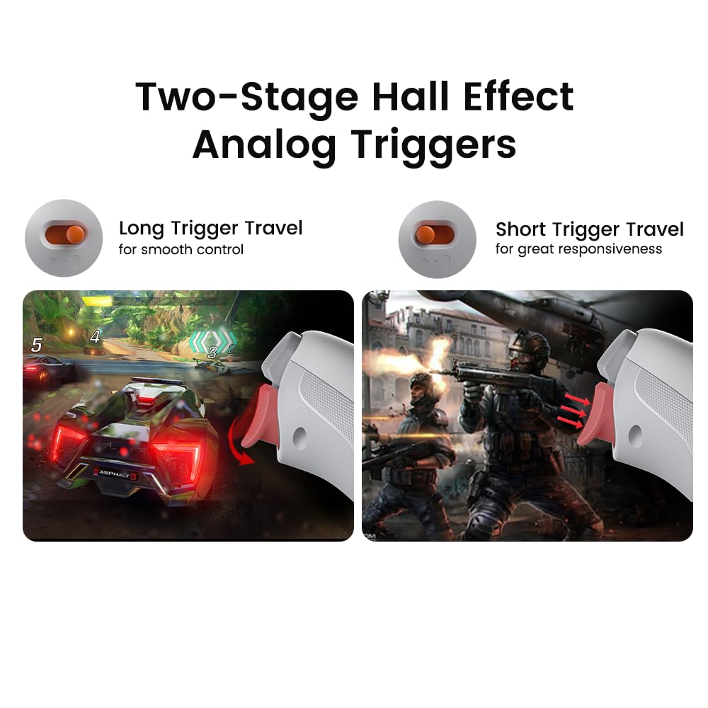 Wireless Gaming Controller with Hall Effect Sticks