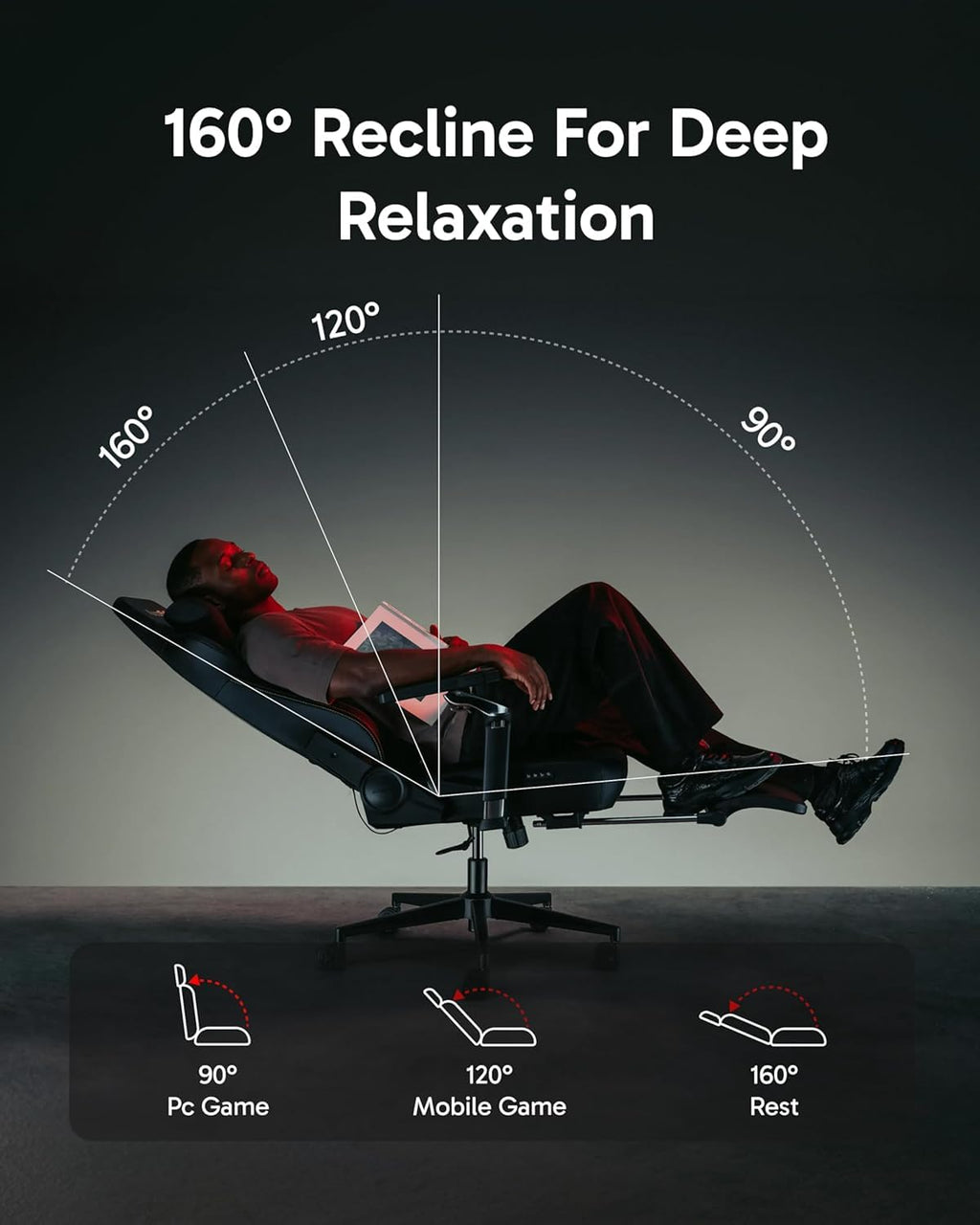 Gaming Chair with Heated Seat and Lumbar Support