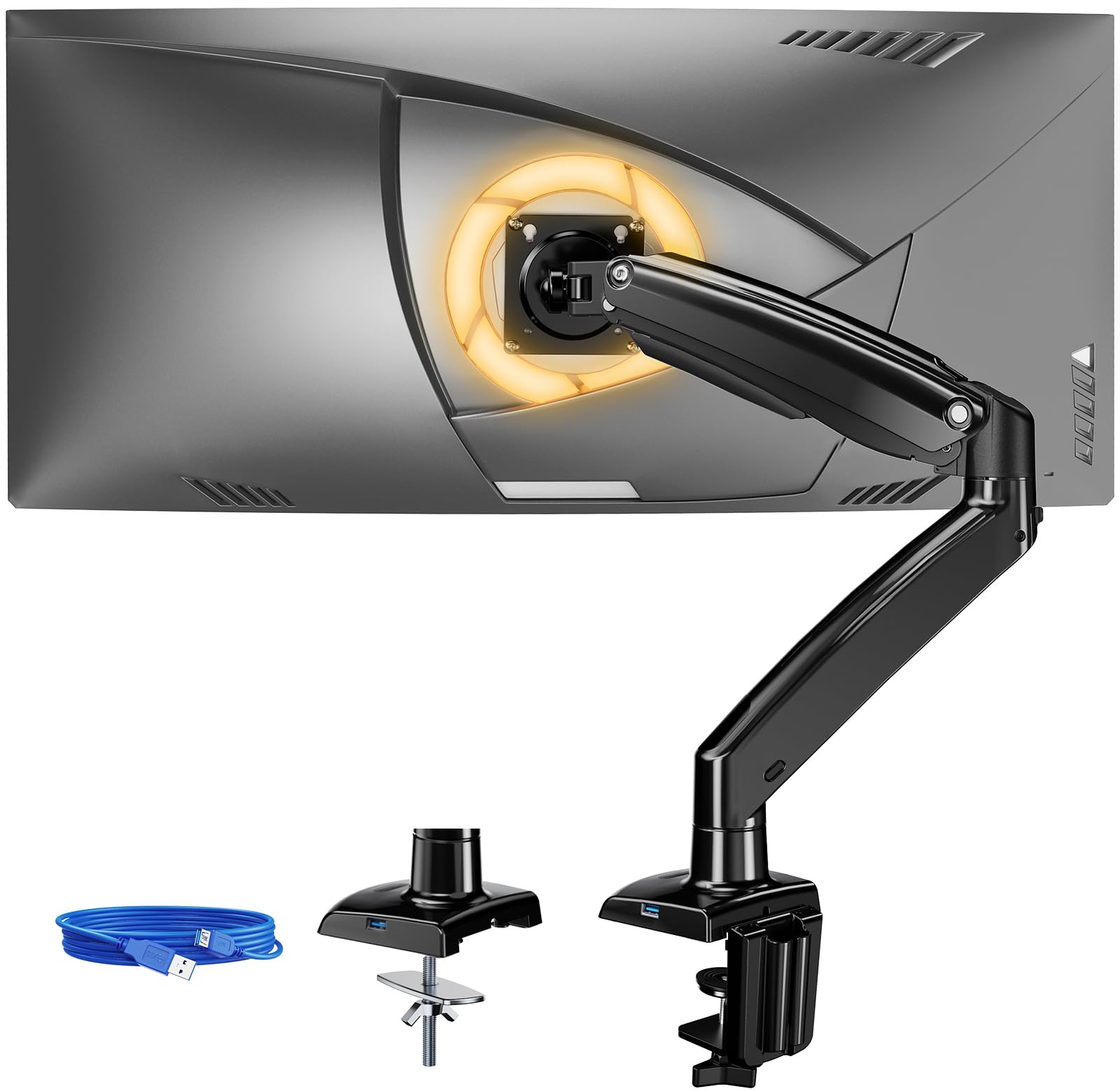 Monitor Arm with Fully Adjustable Full Motion Mount