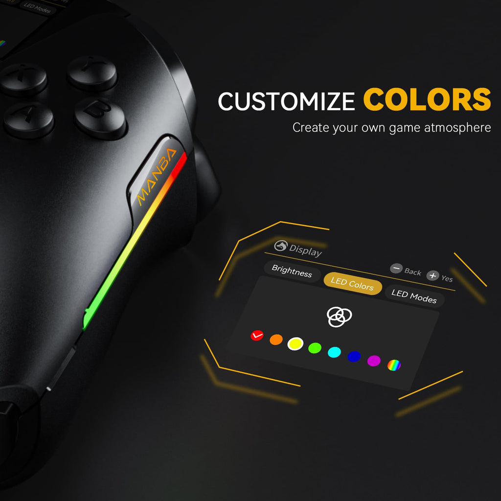 Wireless Gaming Controller with Display and Hall Sticks