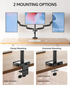 Triple Monitor Arm for 27 Inch Gaming Monitors