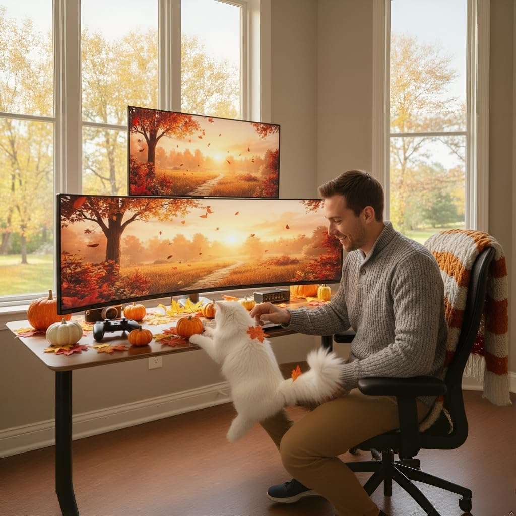 Dual Monitor Arm for 17 to 49 Inch Ultrawide Screens
