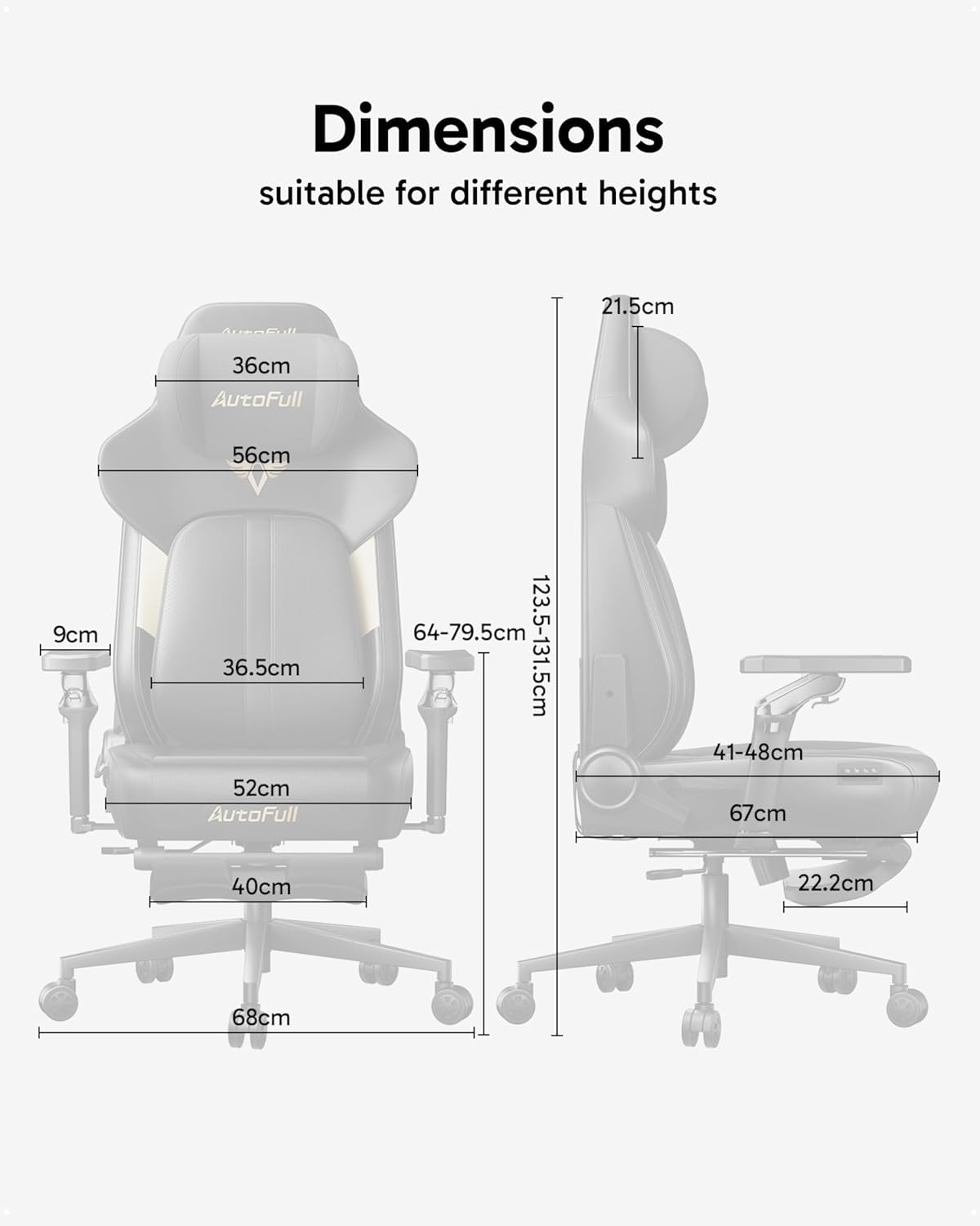 Gaming Chair with Heated Seat and Lumbar Support