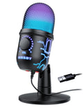 USB Gaming Microphone with Noise Reduction and RGB