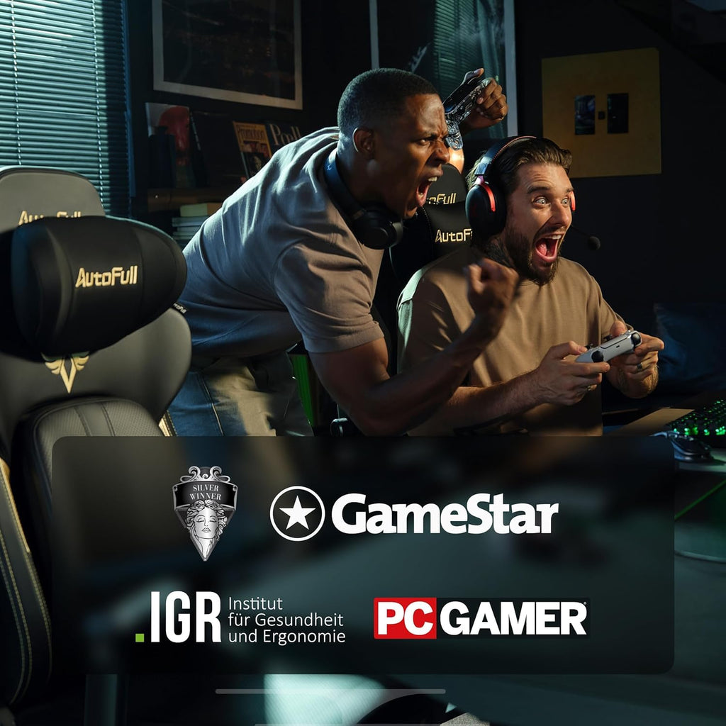 Gaming Chair with Heated Seat and Lumbar Support