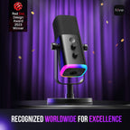 USB XLR Gaming Microphone with RGB and Mute Control