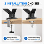Gas Spring Monitor Arm with Full Motion Adjustment