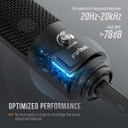 USB Condenser Gaming Microphone for Streaming and Recording