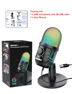 USB Gaming Microphone with Noise Reduction and RGB