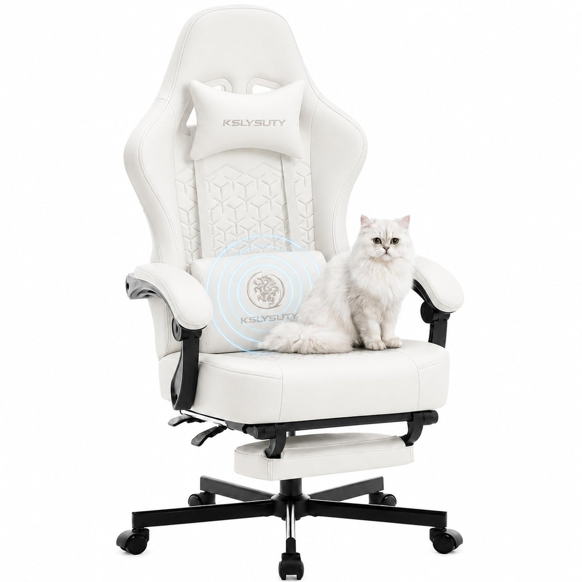 Ergonomic Gaming Chair with Footrest and Lumbar Support