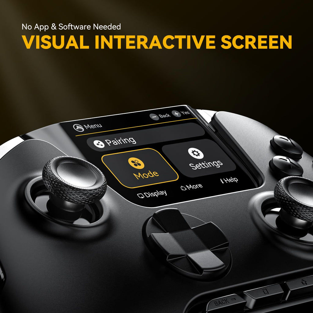 Wireless Gaming Controller with Display and Hall Sticks