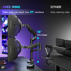 Monitor Arm Vertical Mount for 17 to 49 Inch Screens