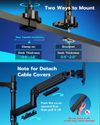 Dual Monitor Arm for 17 to 49 Inch Ultrawide Screens