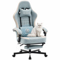 Ergonomic Gaming Chair with Footrest and Lumbar Support