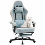 Ergonomic Gaming Chair with Footrest and Lumbar Support