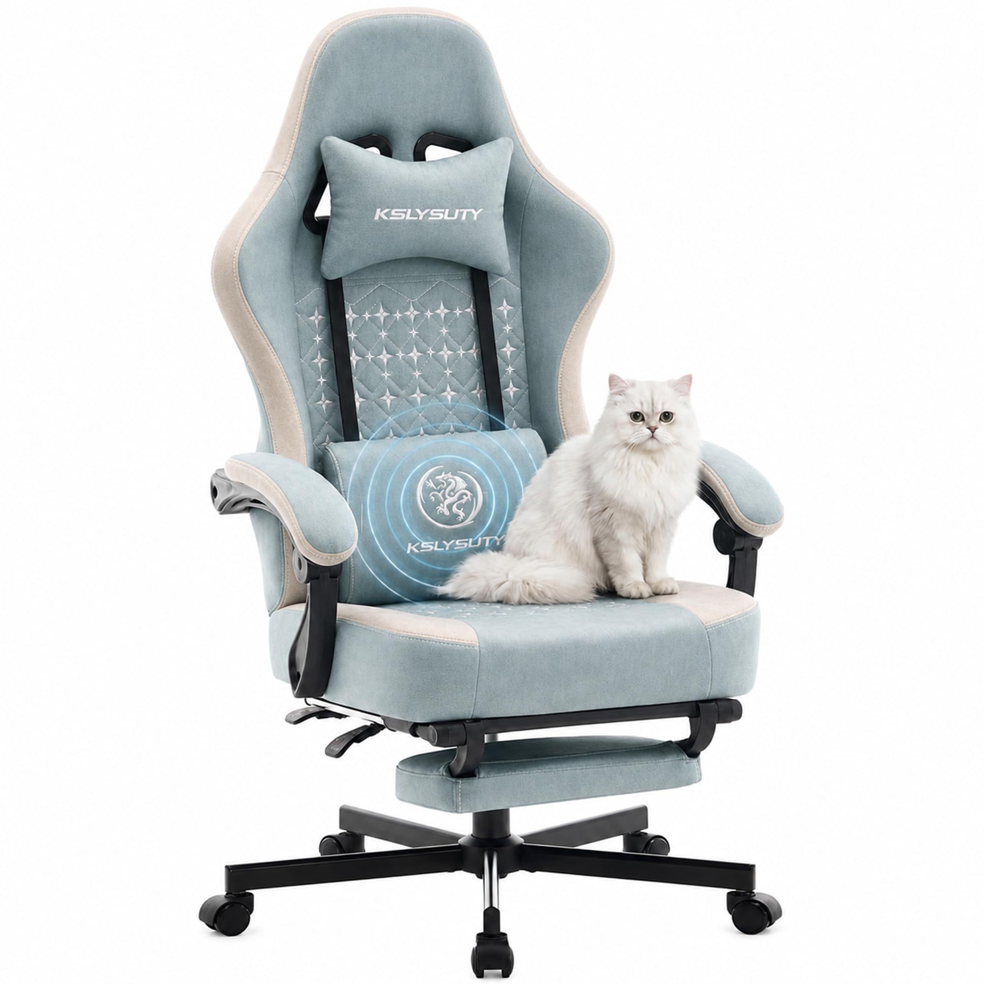 Ergonomic Gaming Chair with Footrest and Lumbar Support