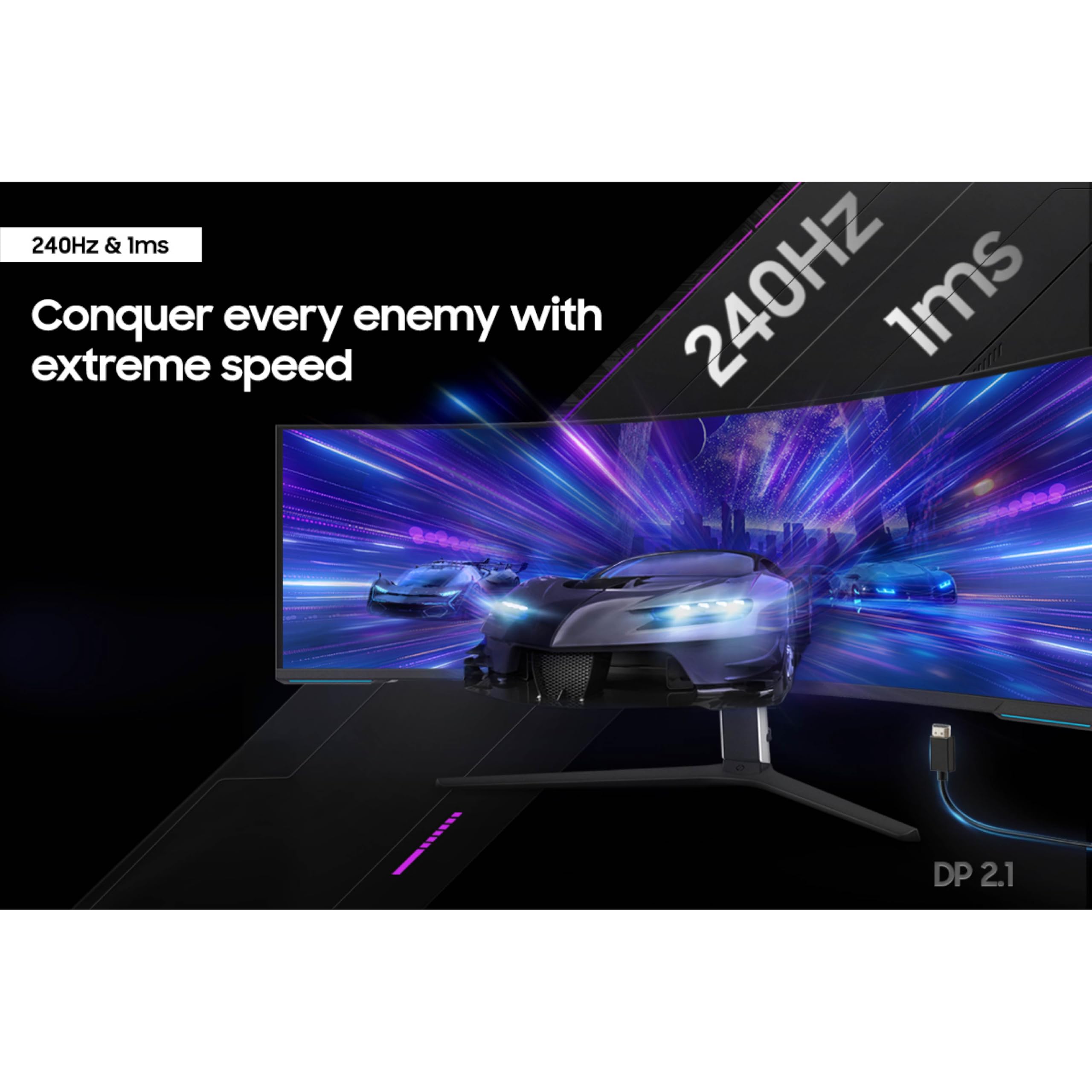 57 Inch Curved Gaming Monitor with Dual 4K Display