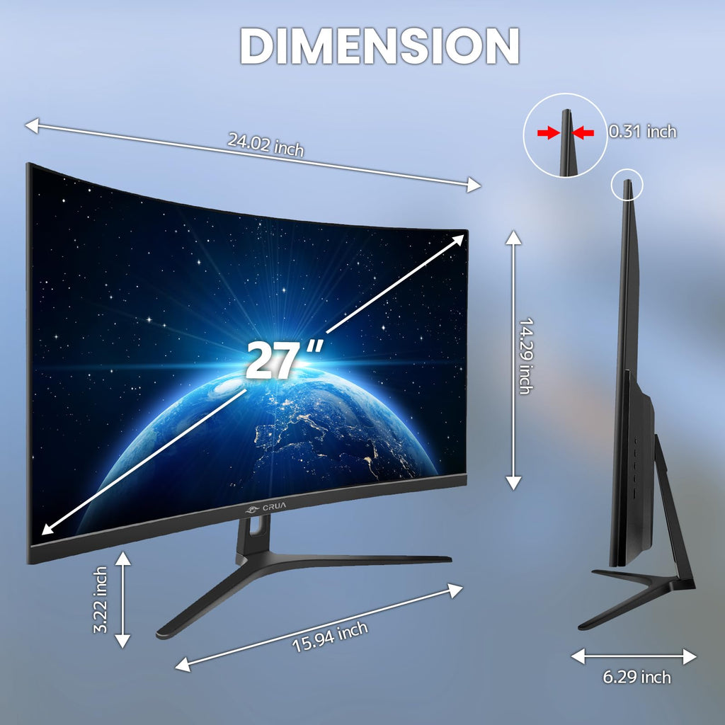 Curved Gaming Monitor with High Refresh Rate Display