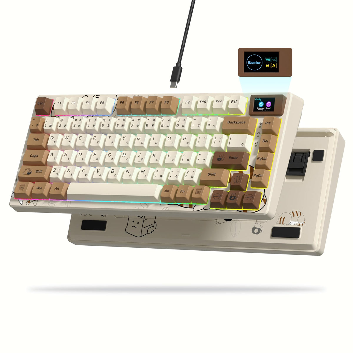75% Gaming Keyboard with Color Display and Hot Swap