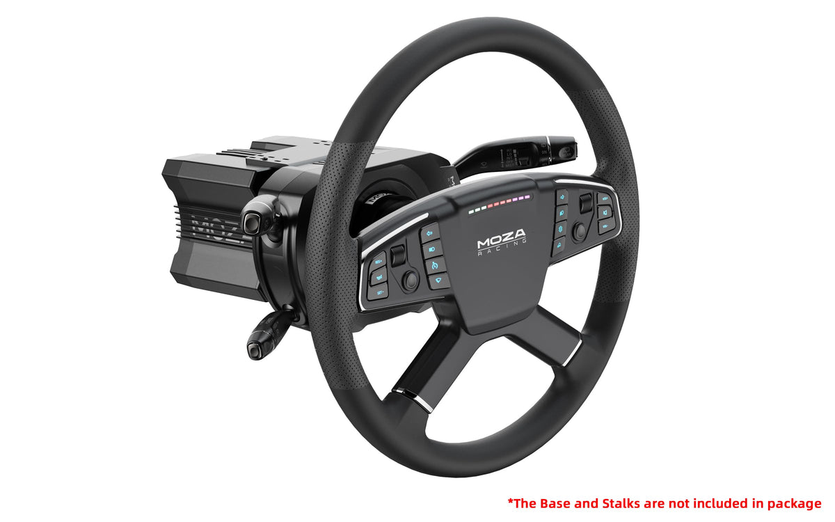 MOZA TSW Truck Wheel 400mm Round Sim Racing Steering Wheel with Aerospace-grade Aluminum Alloy Frame