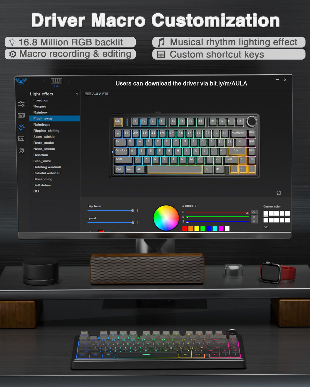 Wireless Gaming Keyboard with RGB and Hot Swap Switches