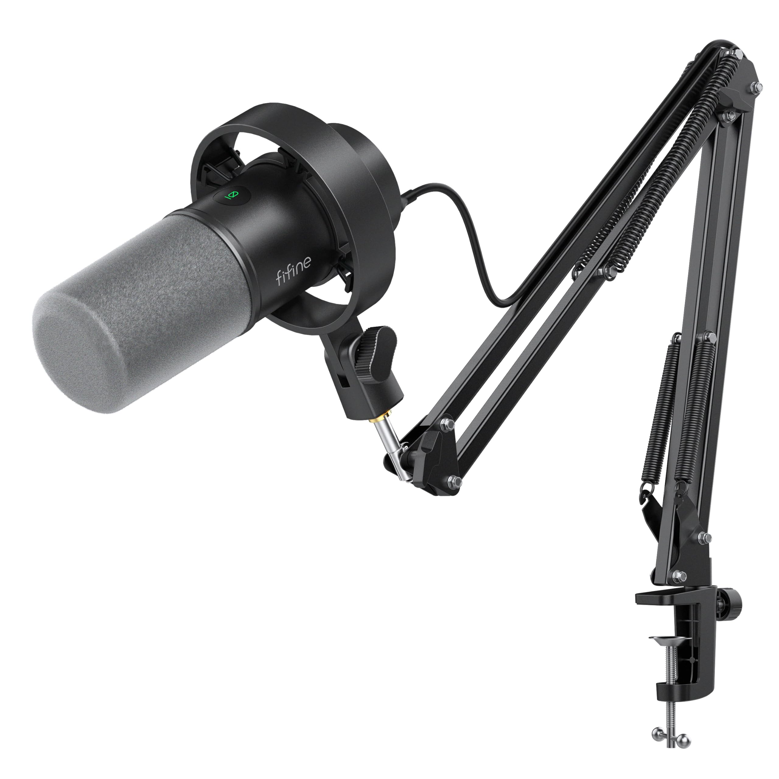 USB XLR Gaming Microphone with Boom Arm and Mute