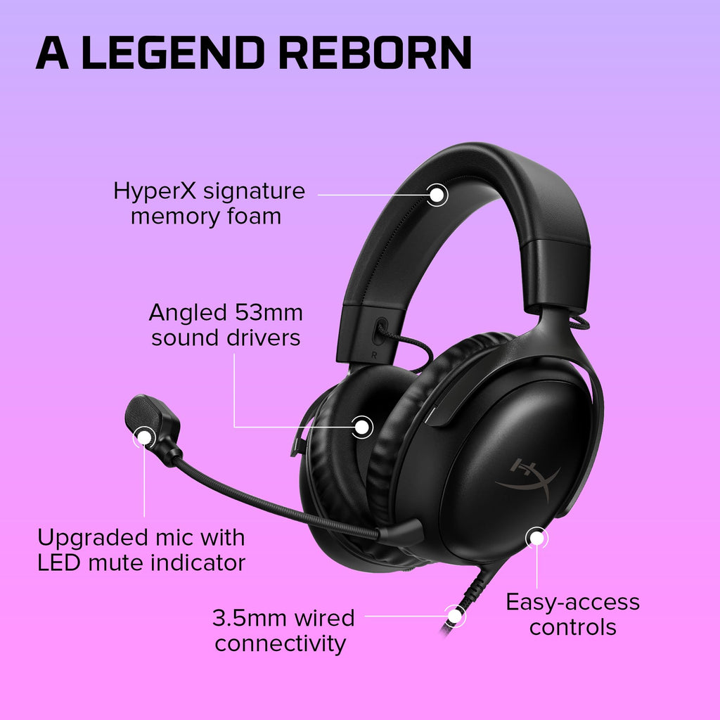 Wired Gaming Headset with 53mm Drivers and DTS Audio