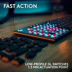 Wireless Gaming Keyboard with Low Profile Design