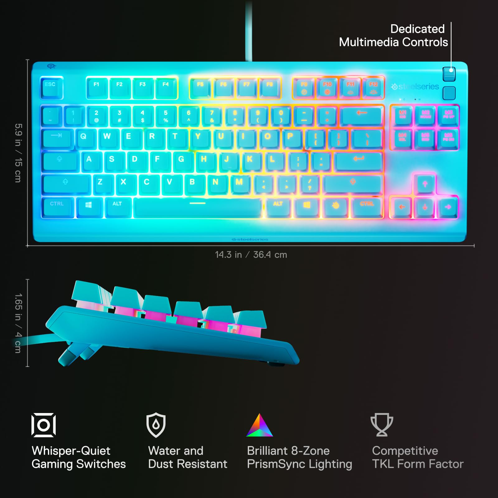 TKL Gaming Keyboard with RGB and Quiet Switches