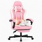 Ergonomic Gaming Chair with Footrest and Lumbar Support