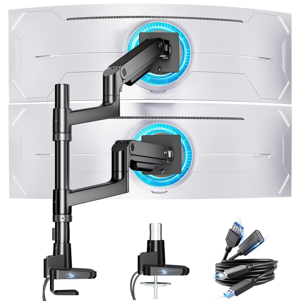 Dual Monitor Arm for 17 to 49 Inch Ultrawide Screens