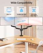 Triple Monitor Arm for 27 Inch Gaming Monitors