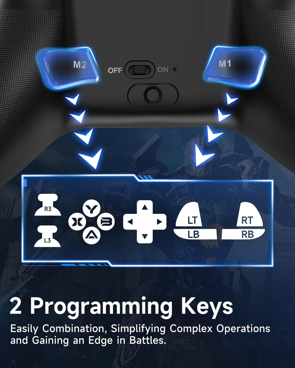 Wireless Gaming Controller with Hall Sticks and RGB